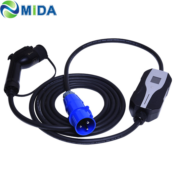 32A /16A Type 2 to Type 1 Electric Vehicle Car Charger Cable 5m EV